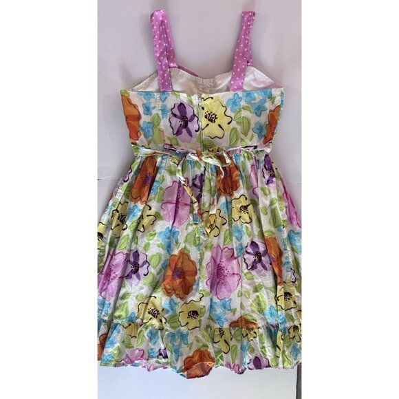 Bonnie Jean Dresses Set Of 2 Girls size 16 Floral Summer Flowers Pink Purple Blu - Picture 15 of 16